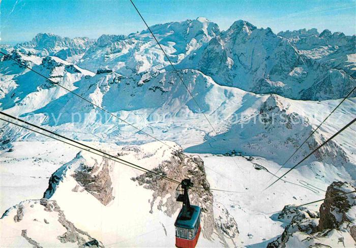 Seilbahn Funivia Passo Pordoi Dolomiti Civetta Marmolada
