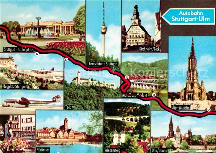 Autobahn Stuttgart-Ulm Kirchheim Teck Wiesensteig Nuertingen