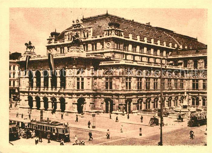 Opergebaeude Wien Staatsoper Strassenbahn