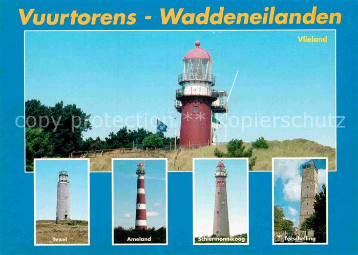 Leuchtturm Lighthouse Vuurtorens Waddeneilanden Texel Ameland Schiermonnikoog Te