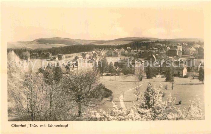 Oberhof Thueringen Panorama mit Schneekopf