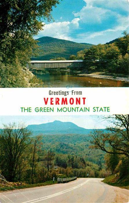 Vermont US-State Old Scott Bridge West River Scenic view Route 2 between Montpel