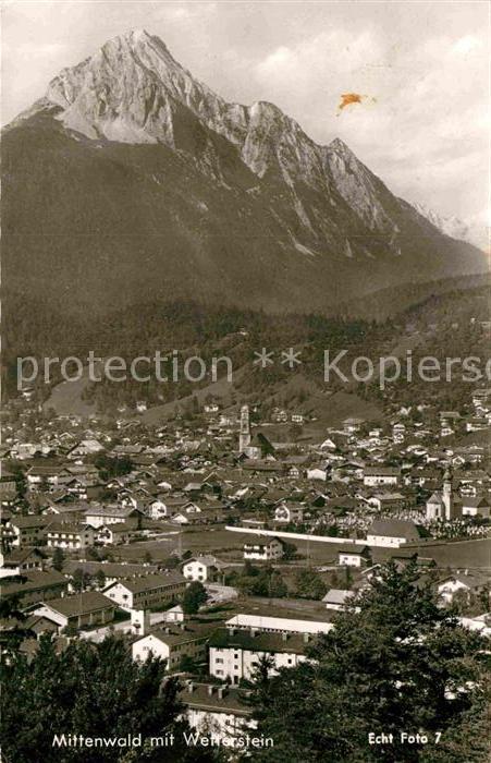 Mittenwald Bayern Panorama mit Wetterstein