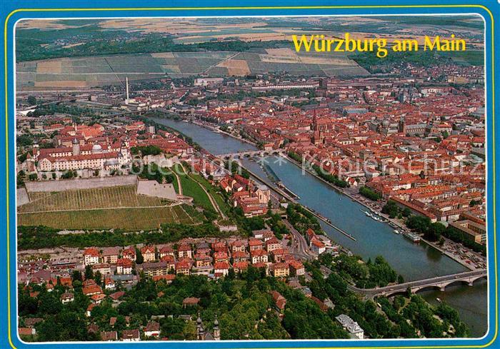 WueRZBURG Bayern Main Bruecken Fliegeraufnahme