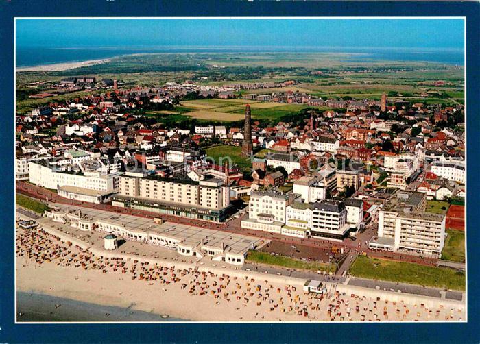 BORKUM Nordseebad Niedersachsen Nordseeheilbad Fliegeraufnahme