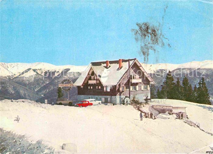 Sinaia Cabana Bradet Berghaus Winterpanorama