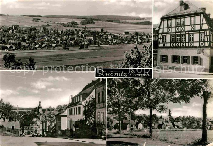 Zwoenitz Panorama Fachwerkhaus Strassenpartie
