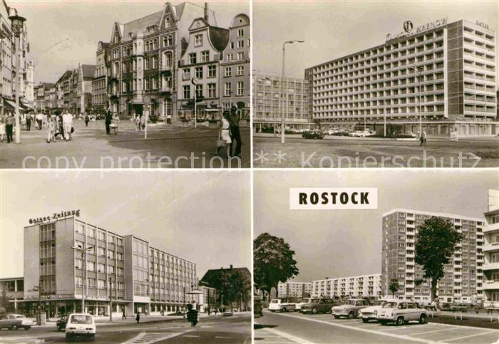 ROSTOCK  CITY Kroepeliner Strasse Interhotel Warnow Richard Wagner Strasse Luett
