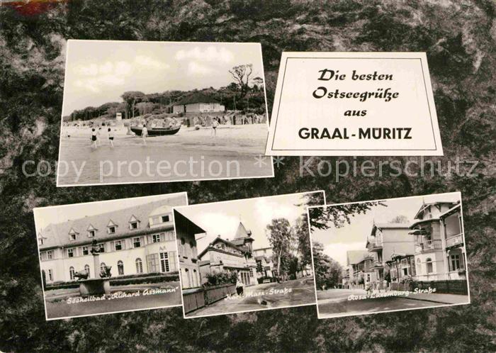 Graal-Mueritz Ostseebad Strand Seeheilbad Richard Assmann Karl Marx Strasse Rosa