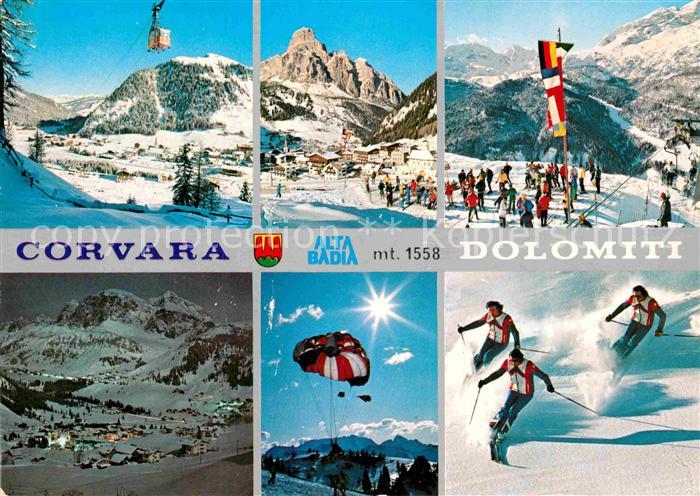 Corvara Pustertal Suedtirol Wintersportplatz Dolomiten Tiefschneefahren Fallschi
