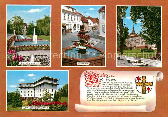 Bad Koenig Odenwald Bahnhofsanlagen Wasserspiele Brunnen Schloss Sanatorium Gesc