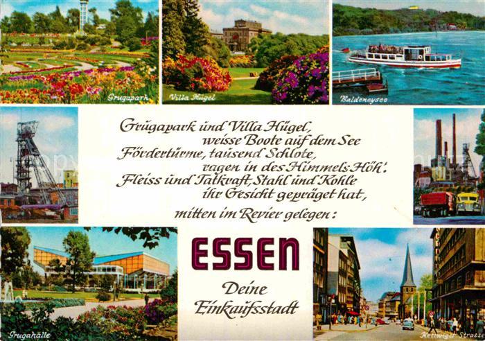 Essen Ruhr Grugapark Grugahalle Villa Huegel Baldeneysee Foerderturm Stahlwerk K