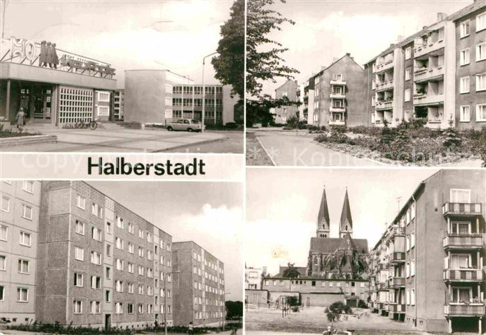 Halberstadt Einkaufszentrum Clara Zetkin Oberschule Lindenweg Wohnblocks Clara Z