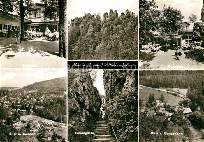 Jonsdorf Gaststaette Gondelfahrt Felsengasse Nonnenfelsen Zittauer Gebirge