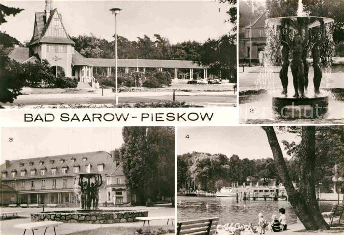 Pieskow Bad Saarow Bahnhof Brunnen Johannes Becher Platz Schwanenwiese