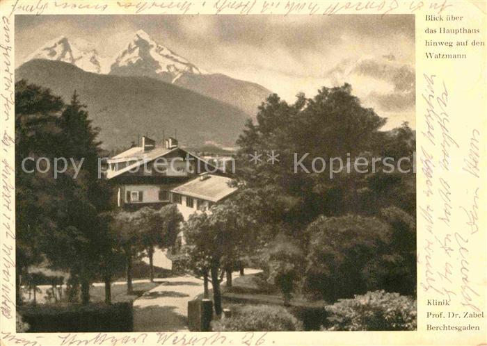 Berchtesgaden Klinik Prof. Zabel Blick zum Watzmann Berchtesgadener Alpen