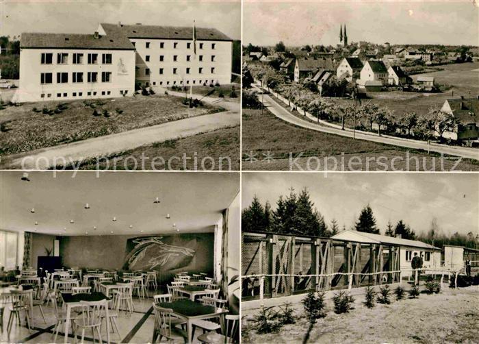 Neuendettelsau Zollhundeschule Zwingeranlage Ortsansicht mit Kirche