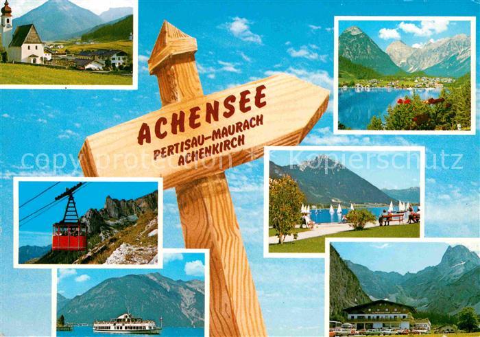 Achensee Wegweiser Panorama Pertisau Maurach Achenkirch Alpen