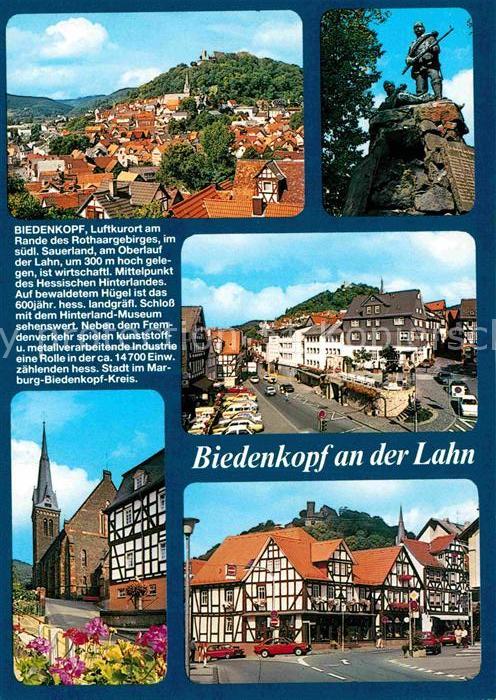 Gladenbach Lahn Hessen Teilansichten Luftkurort an der Lahn Denkmal Statue Fachw
