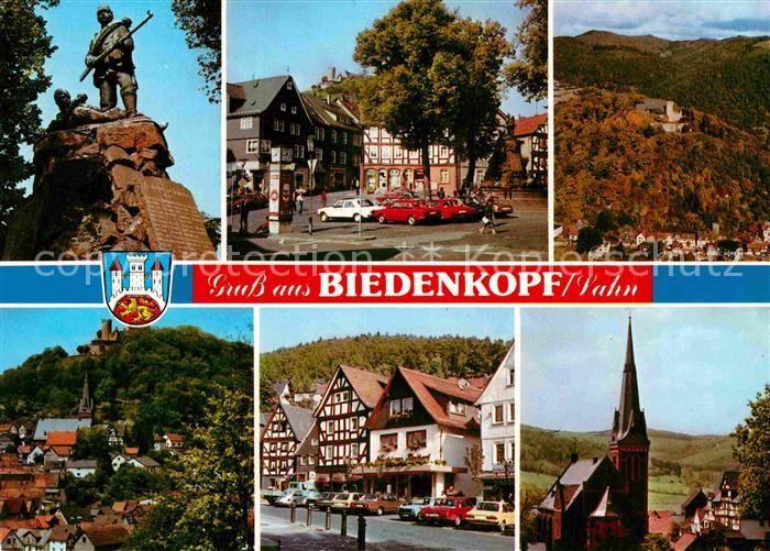 Gladenbach Lahn Hessen Denkmal Marktplatz Ortsansicht mit Kirche Schloss Fachwer