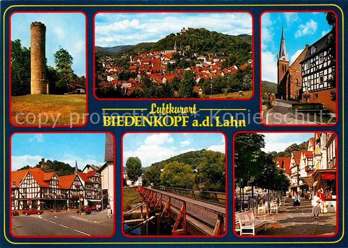 Gladenbach Lahn Hessen Aussichtsturm Marktplatz Fachwerkhaeuser Lahnbruecke Kirc