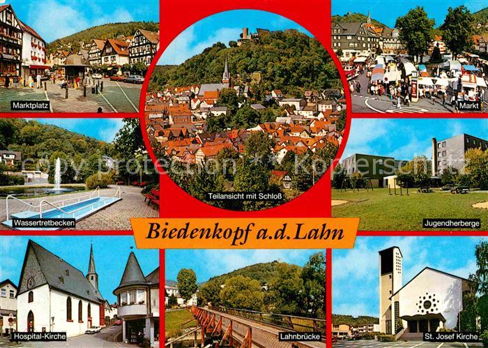 Gladenbach Lahn Hessen Marktplatz Wassertretbecken Kirche Schloss Markt Jugendhe