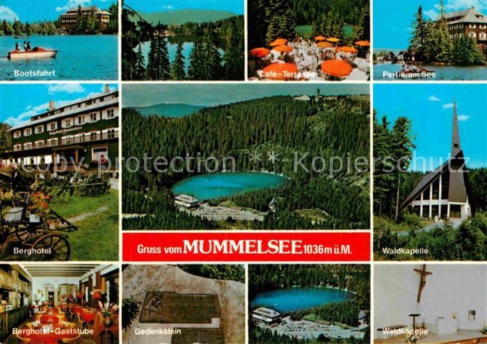 Mummelsee Berghotel Bootsfahrt Gaststube Gedenkstein Kapelle Panorama Schwarzwal