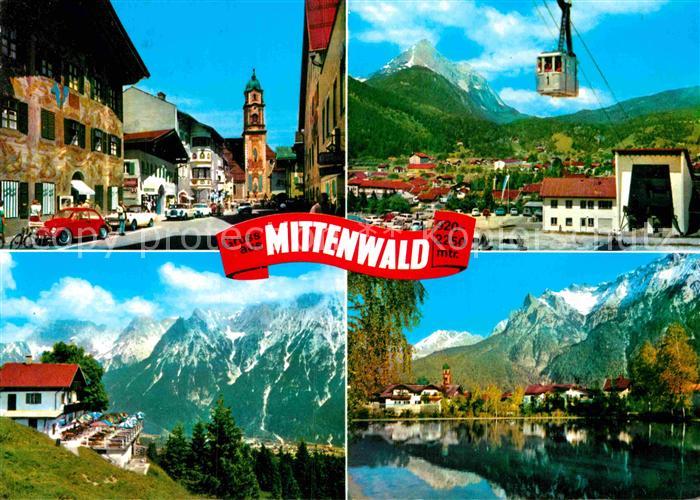 Mittenwald Bayern Obermarkt Pfarrkirche Karwendelbahn Bergbahn Wettersteingebirg