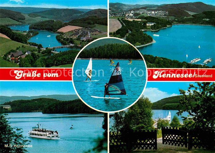 Meschede MS Hennesee Windsurfen Bootsanleger Fliegeraufnahme Hennesee