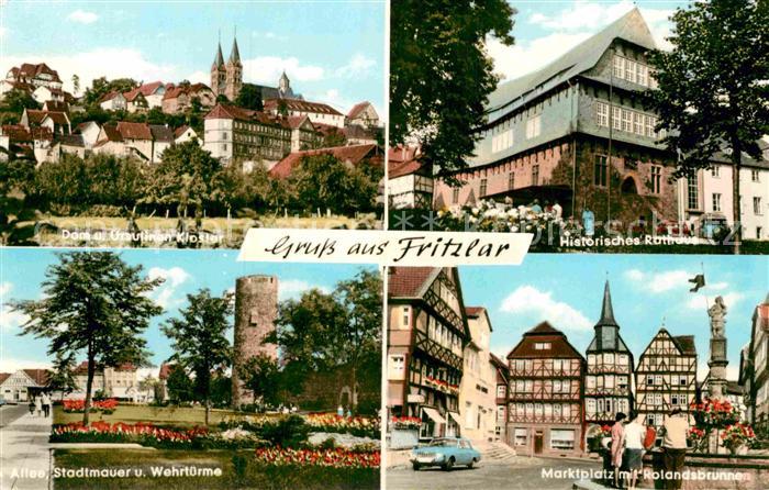Fritzlar Dom Ursulinenkloster Historisches Rathaus Allee Stadtmauer Wehrtuerme M