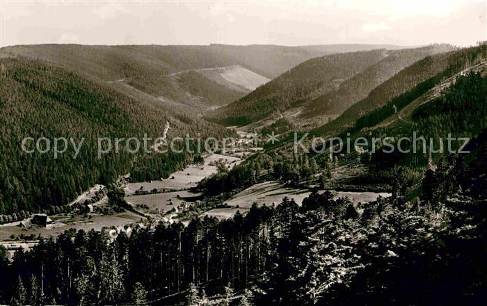 Wildbad Schwarzwald Panorama Blick vom Sommerberg ins Enztal