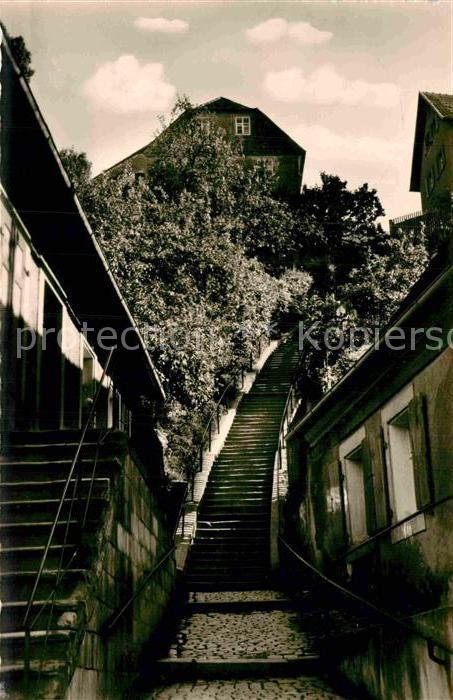 Weidenberg Blick zum Unteren Markt Treppe