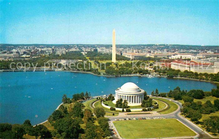 Washington DC Aerial view of Nations Capital Jefferson Memorial Washington Monum