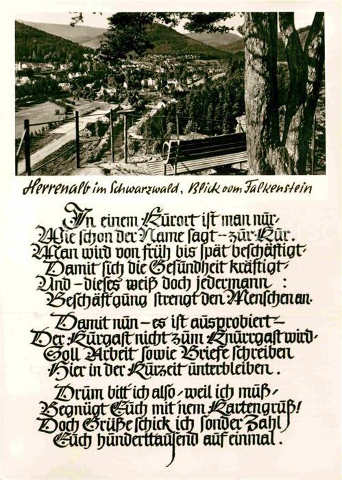 Bad Herrenalb Panorama Blick vom Falkenstein Kurort im Schwarzwald Poesie