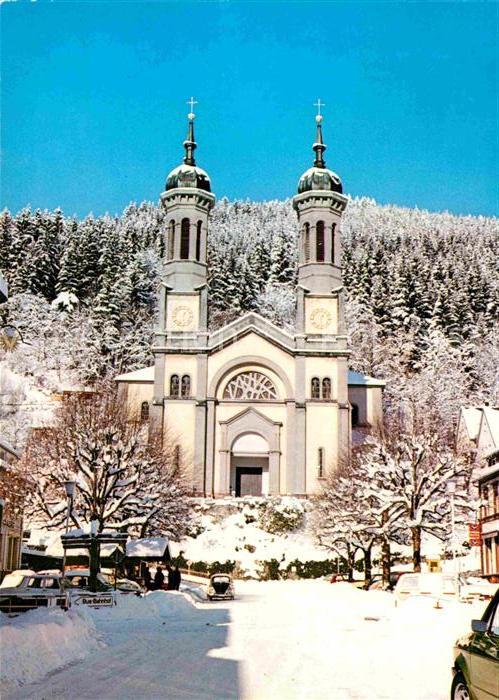 Todtnau Kirche Winter im Schwarzwald