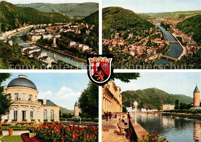 Bad Ems Panorama Promenade Kurhaus Wappen