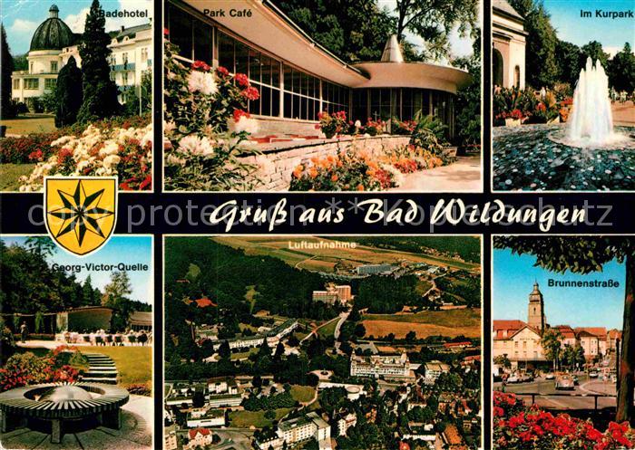 Bad Wildungen Badehotel Parkcafe Kurpark Fontaene Georg Victor Quelle Brunnenstr
