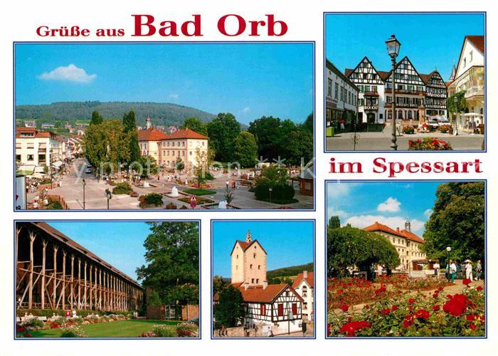 Bad Orb Platz Fachwerkhaeuser Gradierwerk Heilbad Naturpark Spessart