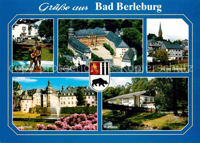 Bad Berleburg Goetheplatz Statue Schloss Odeborn Kurhaus