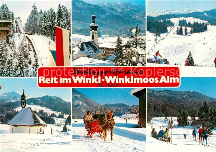 Reit Winkl Wintersportplatz Luftkurort Bayerische Alpen Winklmoosalm Pferdeschli