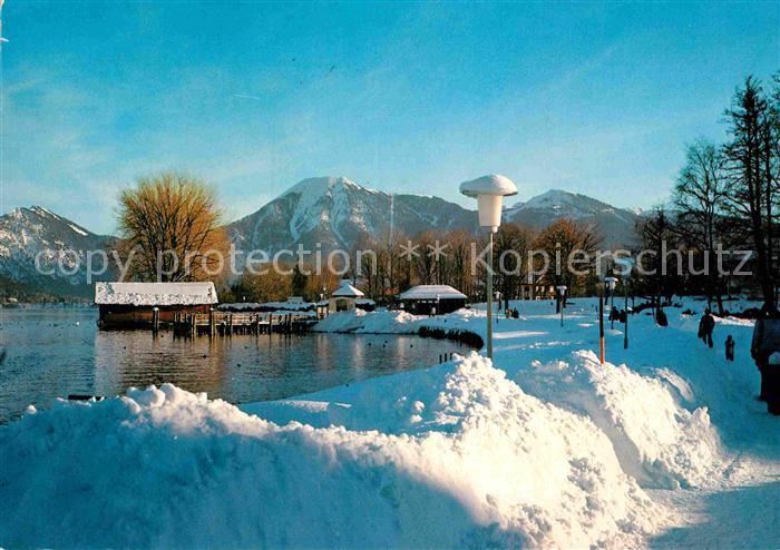 Bad Wiessee Winterimpressionen am Tegernsee Bayerische Alpen