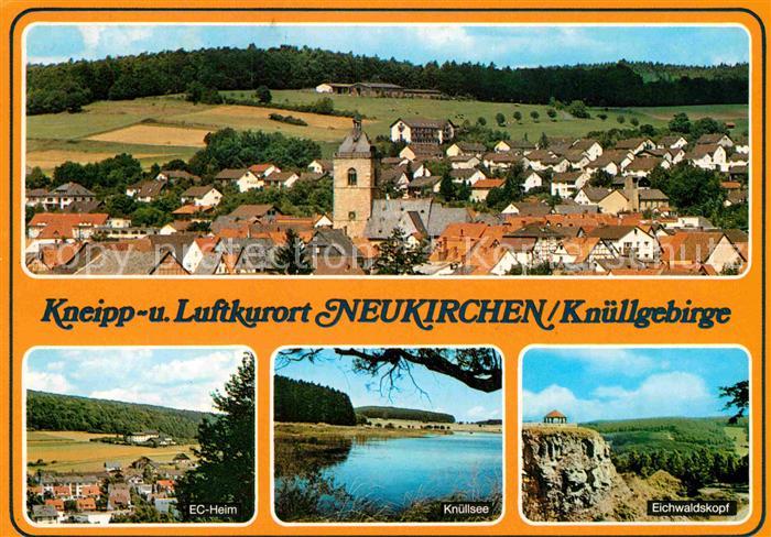 Neukirchen Knuellgebirge Stadtpanorama EC Heim Knuellsee Eichwaldskopf
