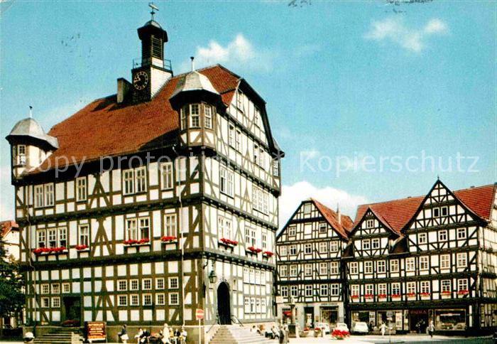 Melsungen Fulda Rathaus 16. Jhdt. Fachwerkhaeuser