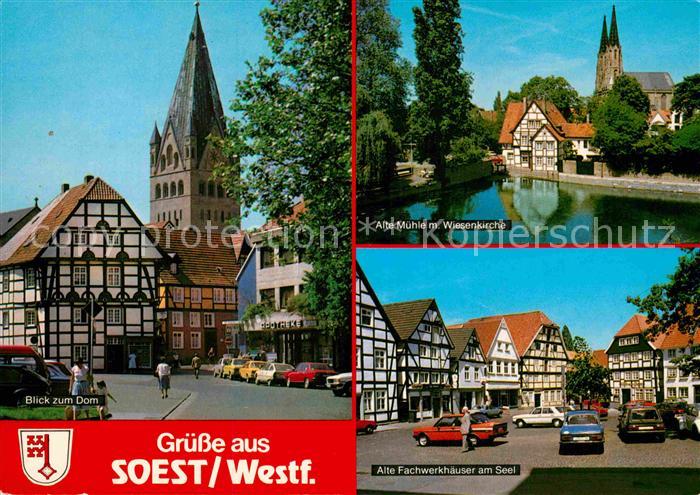 Soest Arnsberg Fachwerkhaeuser Dom Alte Muehle Wiesenkirche am Seel