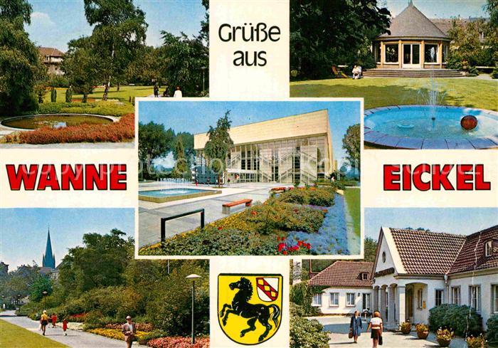 Wanne-Eickel Kurpark Thermalbad Pavillon Kurhaus Promenade Wappen