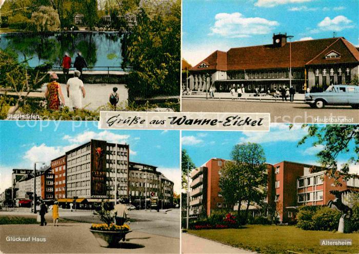 Wanne-Eickel Stadtgarten Bahnhof Altersheim Glueckauf Haus