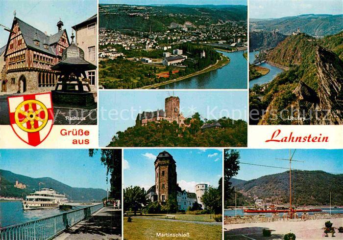 Lahnstein Rathaus Burg Uhuley Martinschloss Fahrgastschiff