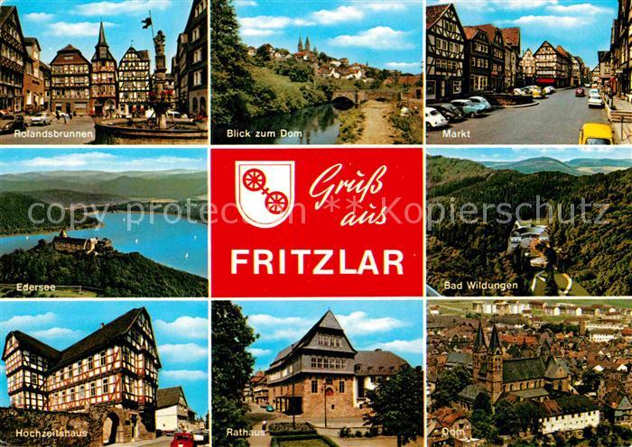 Fritzlar Rolandsbrunnen Dom Markt Fachwerk Hochzeitshaus Rathaus Edersee Bad Wil