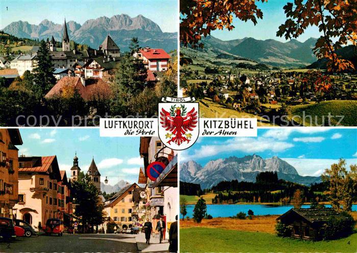 Kitzbuehel Tirol Panorama Luftkurort gegen Wilden Kaiser Schwarzsee