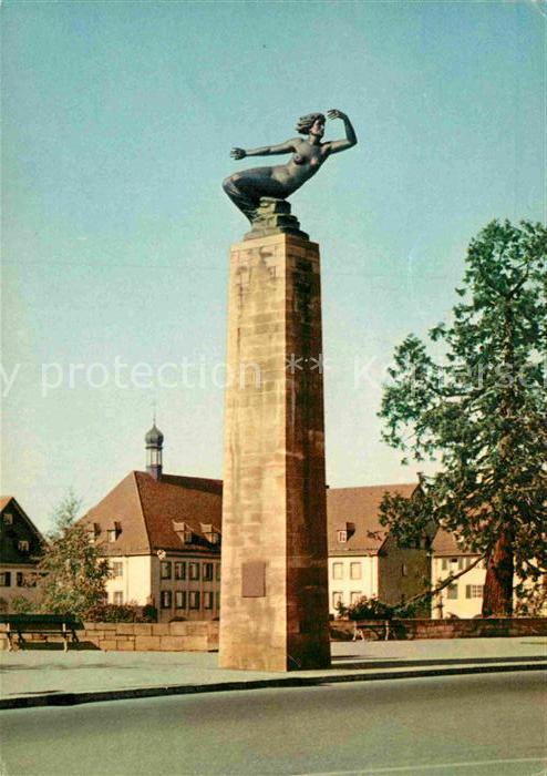 FREUDENSTADT BW Gedenksaeule Marktplatz Luftkurort im Schwarzwald